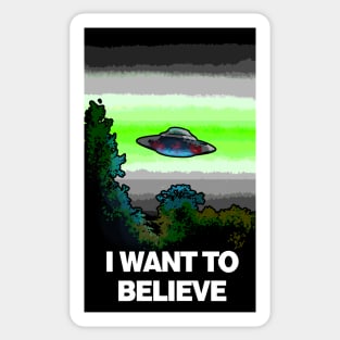 I WANT TO BELIEVE in AGENDER Sticker
